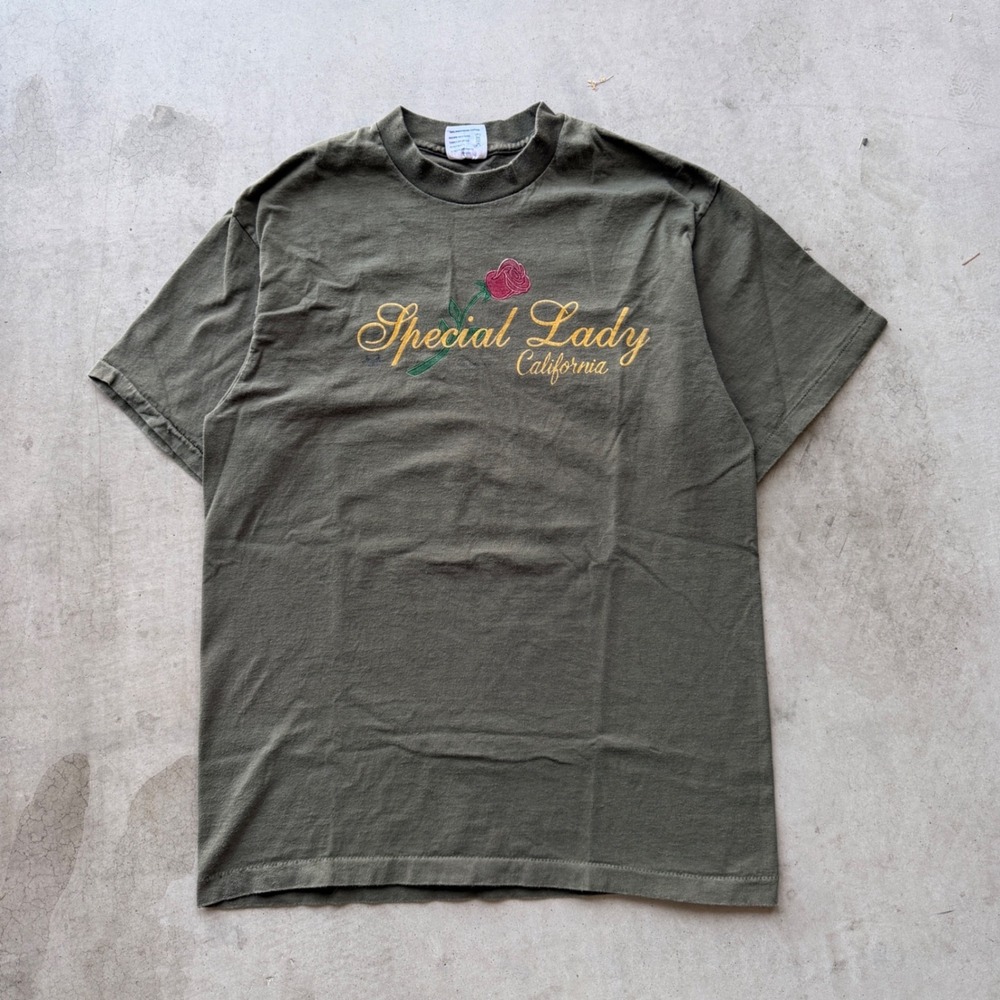 Tee‎ Jays Special Lady California T-Shirt Mens L Green Good Vintage 90s USA Made